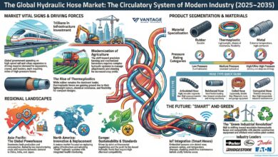 世界の油圧ホース市場：包括的な分析、トレンド、戦略予測（2025-2035年）｜Vantage Market Research